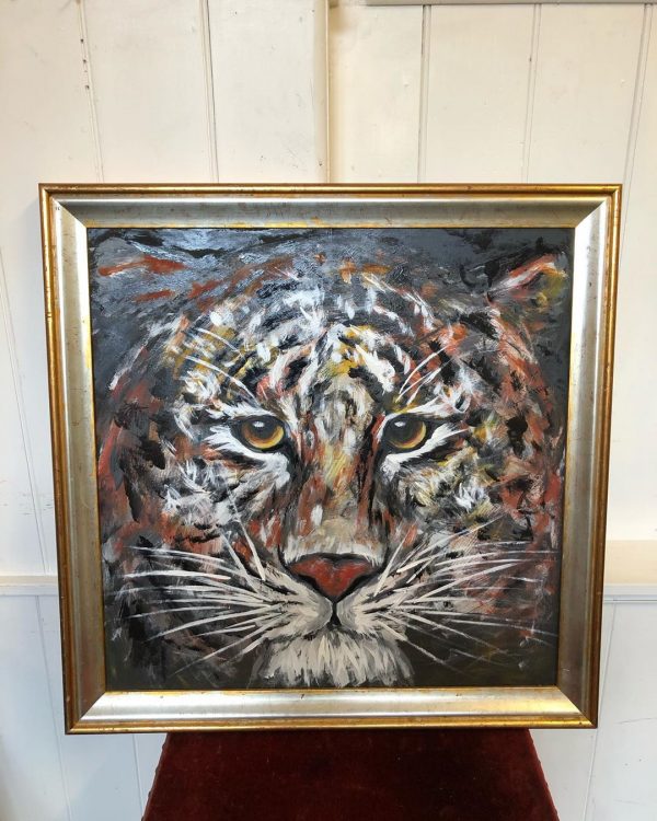 Oil Painting Of Tiger On Canvas