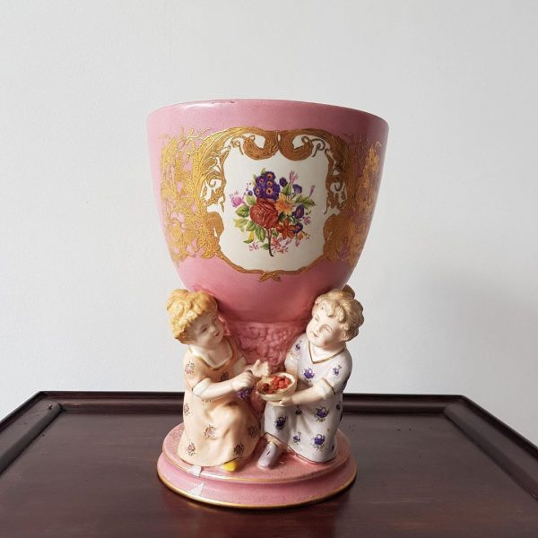 Pink Continental Cherub Vase